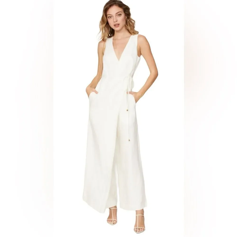 Rosetta Getty Collective White Apron Jumpsuit Size 2